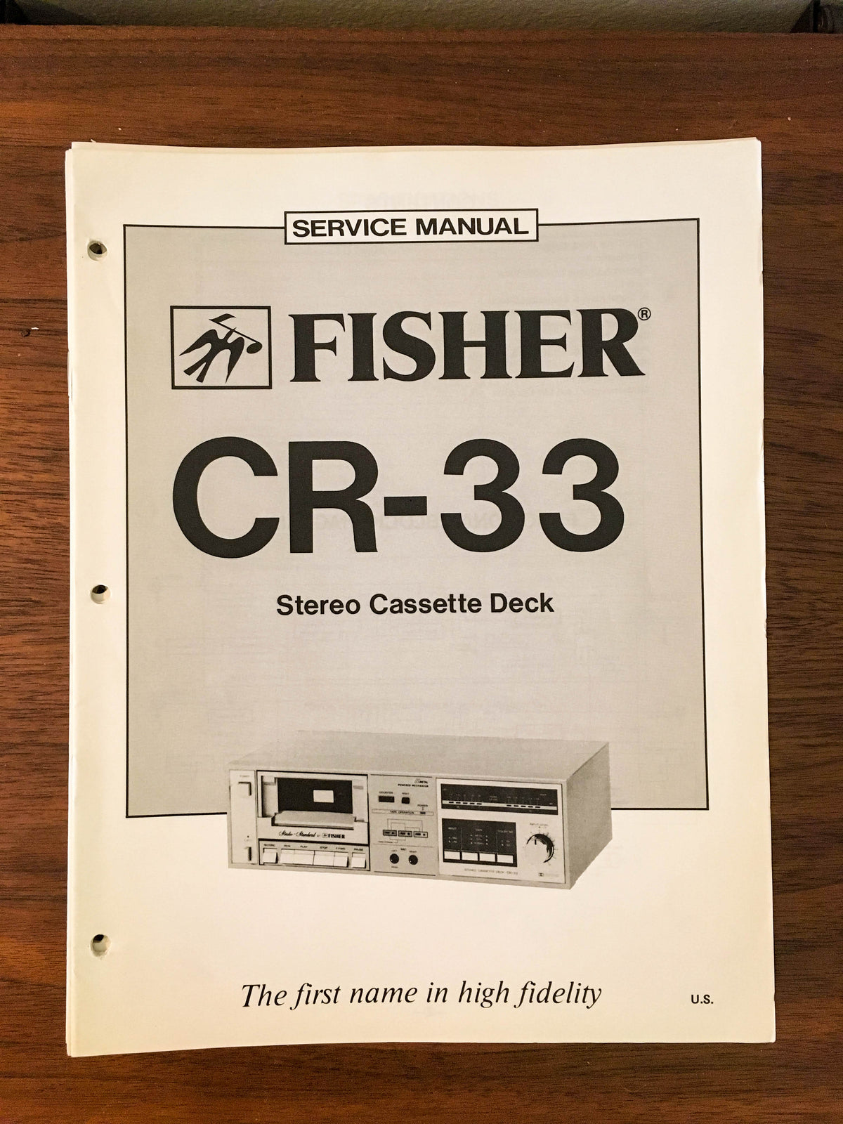 Fisher CR-33 Cassette Service Manual *Original*