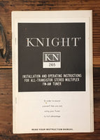 Knight KN 265 Tuner Service Manual *Original*