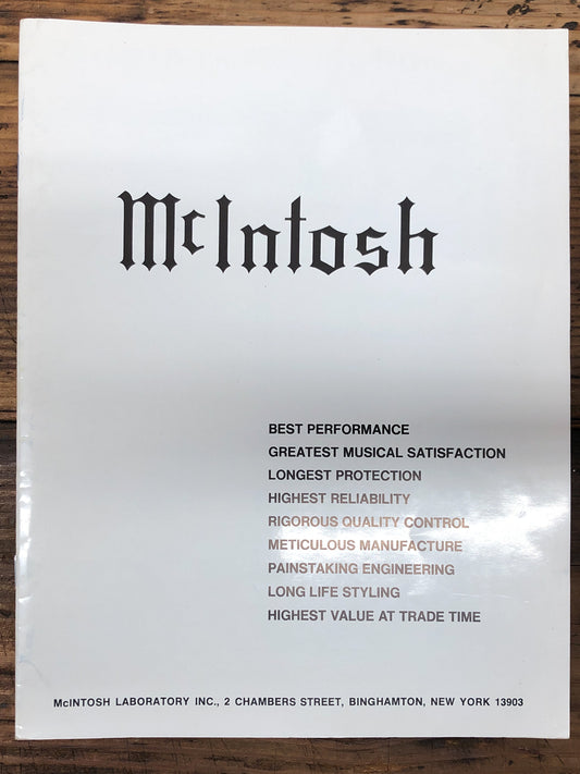 Mcintosh   36 pg C26 C28 MAC1900 MA6100 MC2300 MC2505++ Dealer Brochure *Orig*