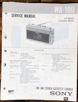 Sony WA-100   Service Manual *Original*