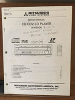 Mitsubishi M-V8000 CD CDV LD Player Service Manual Notice *Original*