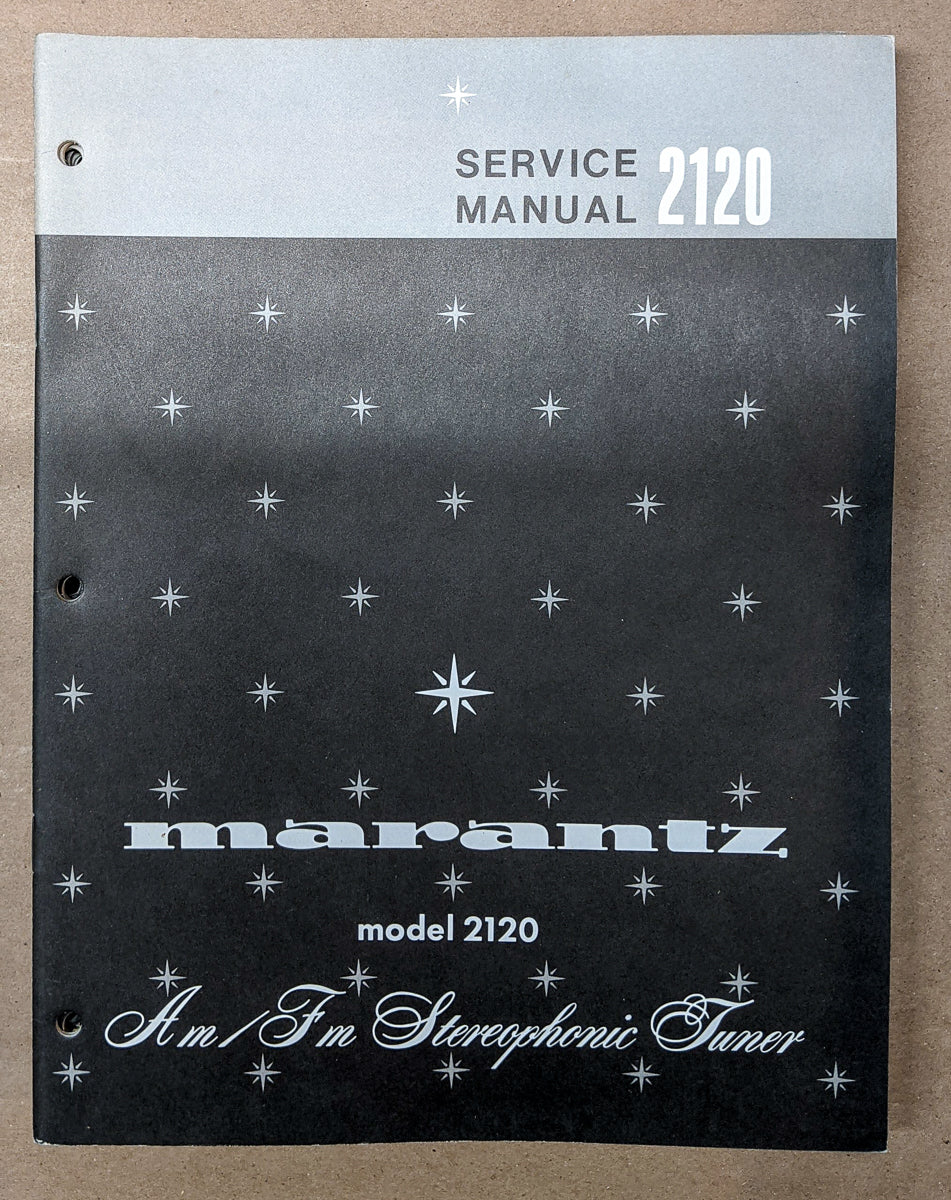 Marantz Model 2120 Tuner Service Manual *Original*
