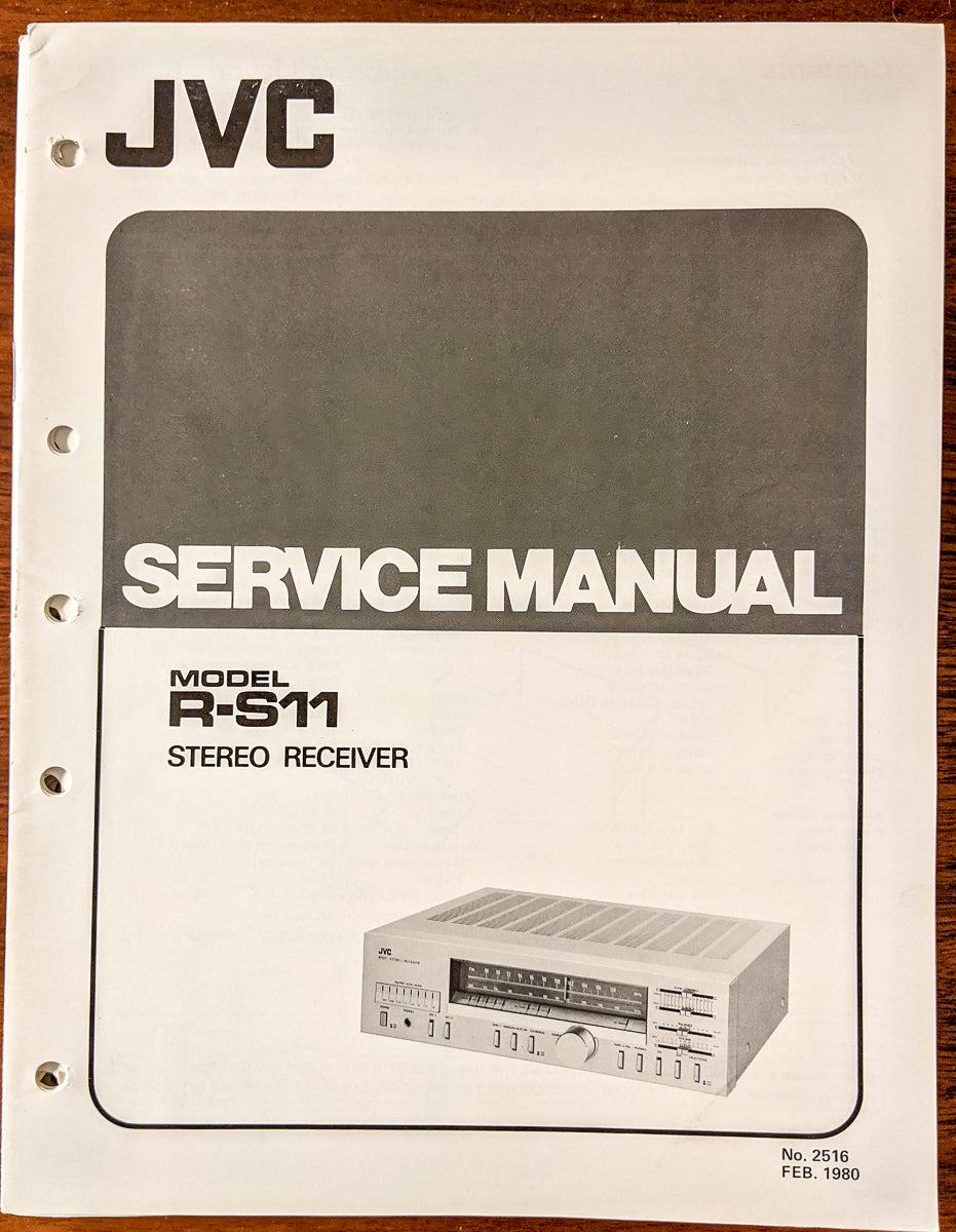 JVC RS11 Receiver Service Manual *Original* Vintage Audio Store Vintage Service Manuals