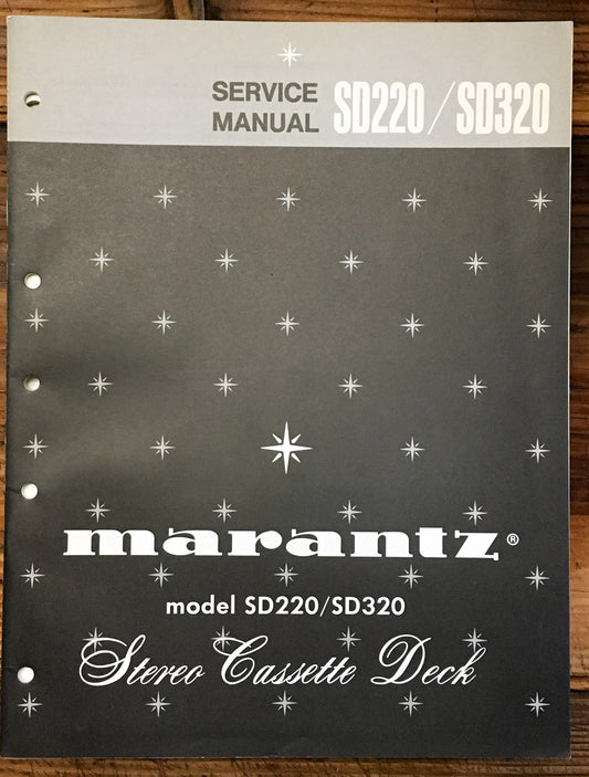 Marantz SD220 SD320 SD-220 SD-320 Cassette  Service Manual *Original*