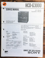 Sony HCD-G3000 Stereo System  Service Manual *Original*