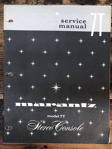 Marantz Model 7T Preamp / Preamplifier  Service Manual *Original* #1
