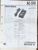 Sony AC-S10 Charger  Service Manual *Original*