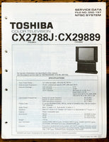 Toshiba CX2788J CX29889 TV / Television Service Manual *Original*