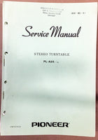 Pioneer PL-A25 Turntable / Record Player  Service Manual *Original*