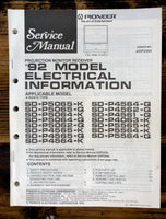 Pioneer SD-P4561 -P4063 -P5564 -P5062 TV Monitor  Service Manual *Original*