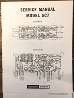 Harman Kardon Model SC7 SC 7 Receiver Service Manual *Original*