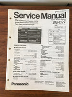 Panasonic SG-D27 Stereo Service Manual *Original*