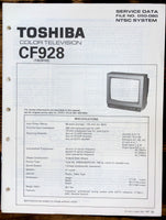 Toshiba CF928 TV  Service Manual *Original*