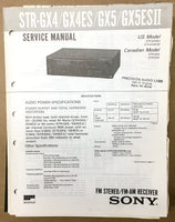 Sony STR-GX4 GX4ES GX5 GX5ESII Receiver Service Manual *Original*