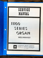 Hammond Organ 11100 Series Prelim.  Service Manual *Original*