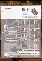 Sony GV-8 Video 8 Cassette Player  Troubleshooting Manual *Original*