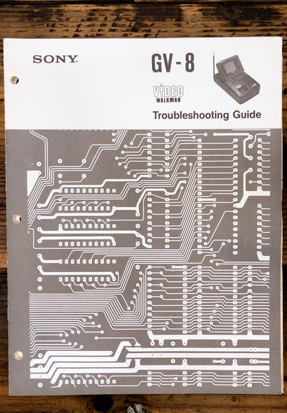 Sony GV-8 Video 8 Cassette Player  Troubleshooting Manual *Original*