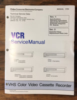 Sylvania Magnavox VC4213 VC4223 VR3213 VR3223 VCR Service Manual *Original*