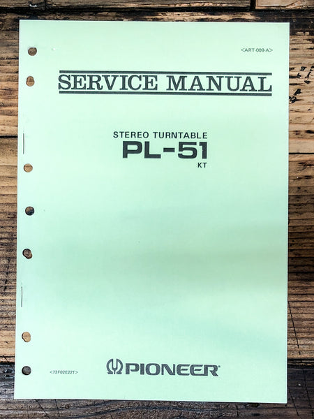 Sony PL-51 Record Player / Turntable  Service Manual *Original*