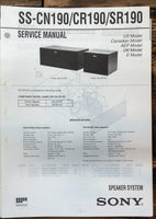 Sony SS-CN490 SS-CR490 SS-SR490   Service Manual *Original*