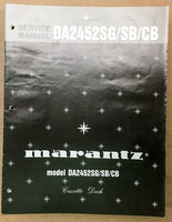 Marantz DA2452SG / SB / CB Cassette Service Manual *Original* #2