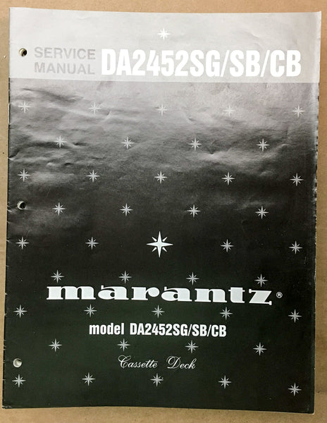 Marantz DA2452SG / SB / CB Cassette Service Manual *Original* #2