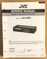 JVC AX-22 BK Amplifier  Service Manual *Original*