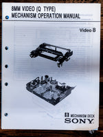 Sony 8mm Video Q Type Mechanism Video 8  Operation Manual *Original*