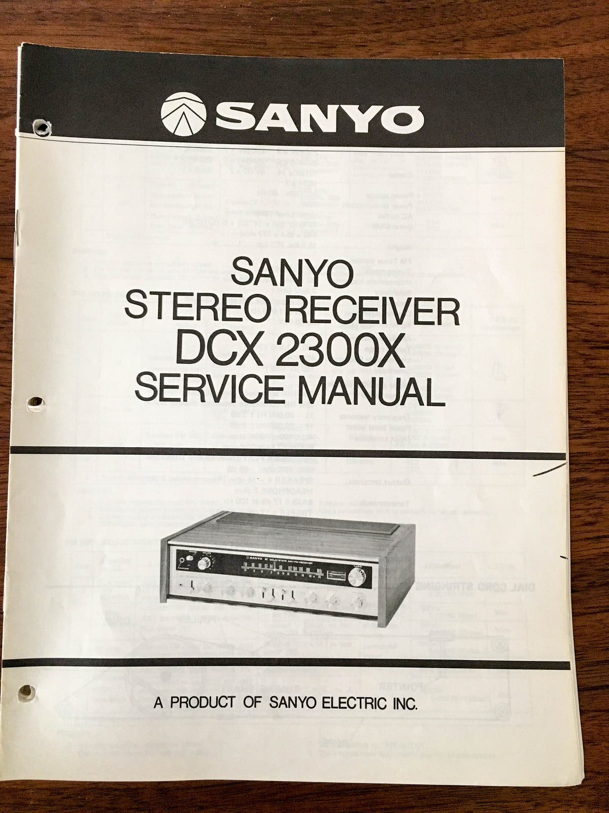 Sanyo DCX 2300X Receiver Service Manual *Original*