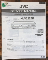 JVC XL-V222 BK CD Player  Service Manual *Original*