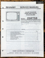 Sharp 25RT59 TV / Television Service Manual *Original*