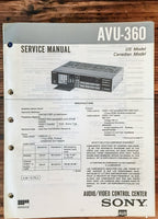 Sony AVU-360 AV Control Center  Service Manual *Original*