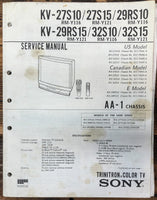 Sony KV-27S10 -27S15 -29RS10 -29RS15 -32S10 -32S15 TV  Service Manual *Orig*