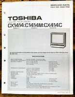 Toshiba CX1414 CX1414M CX414C TV Television Service Manual *Original*