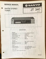 Sanyo JT 340 Tuner Service Manual *Original*