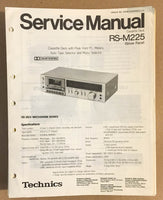 TECHNICS RS-M225 CASSETTE TAPE DECK  Service Manual *Original*