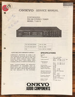 Onkyo T-4015 Tuner  Service Manual *Original*