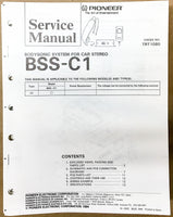 Pioneer BSS-C1 Bodysonic Service Manual *Original*