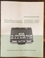 Wollensak 2520AV 2520AV Cassette  Owners Operating Manual *Original*