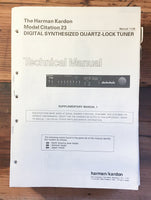 Harman Kardon HK Citation 23 Tuner Service Manual *Original* #2