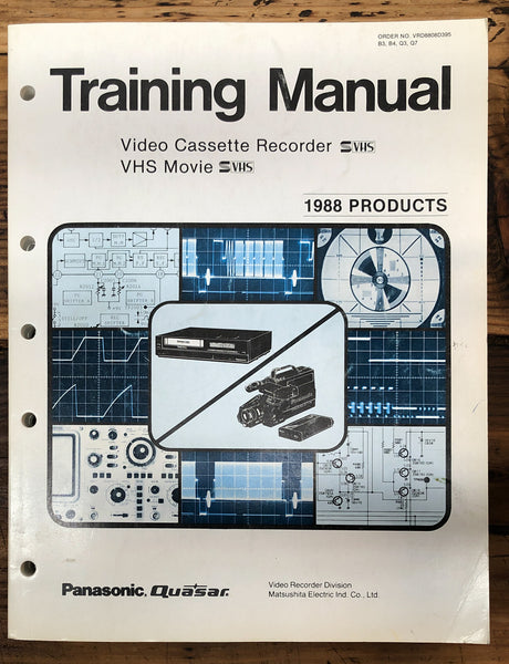 Panasonic / Quasar 1988 Products VHS  Training Manual *Original*
