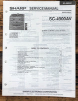 Sharp SC-4900AV Stereo Service Manual *Original*