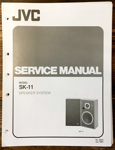 JVC SK-11 Speaker Service Manual *Original*
