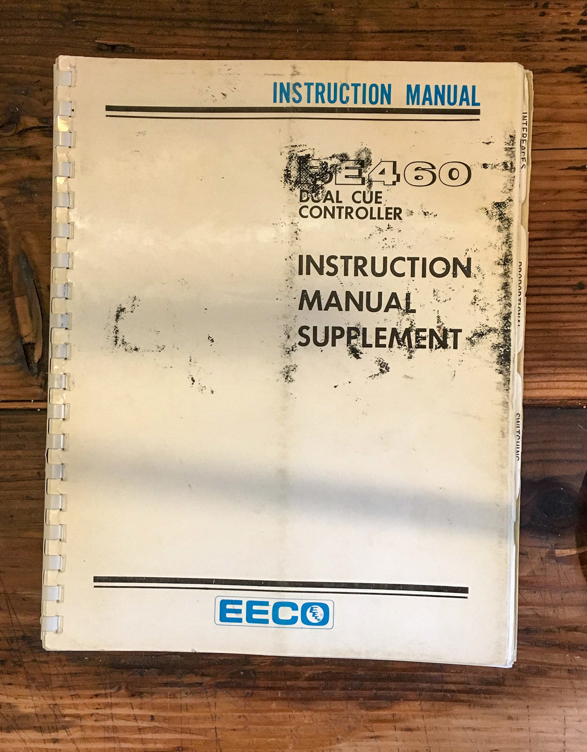 EECO Model BE460 Cue Controller Owner / User Manual Sup. *Original*