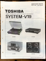 Toshiba System-V19 Stereo Service Manual *Original*