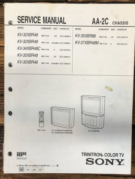 Sony KV-32XBR48 -34XBR48 -35XBR48 -35XBR88 -X7XBR48M  TV  Service Manual Orig #2