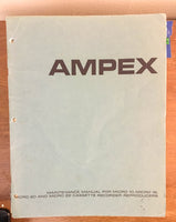 Ampex Micro 10 12 20 22 Cassette Player / Reocorder Service Manual *Original*