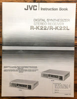 JVC R-K22 R-K22L Receiver  User / Owners Manual *Original*