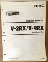 Teac V-2RX / V-4RX Stereo Cassette Deck Service Manual *Original* #2