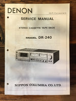 Denon DR-M33HX DR-M44HX Cassette Deck Service Manual *Original*